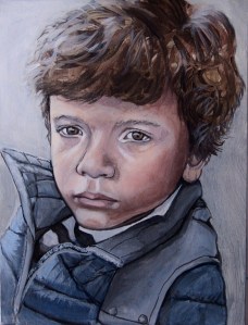 portrait using few colours