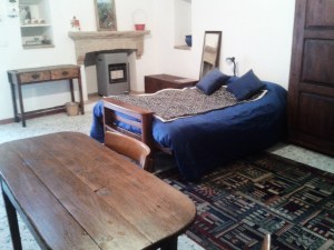 with the bed put out