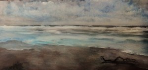 sea painting for fun, based on stormy sunday at the beach